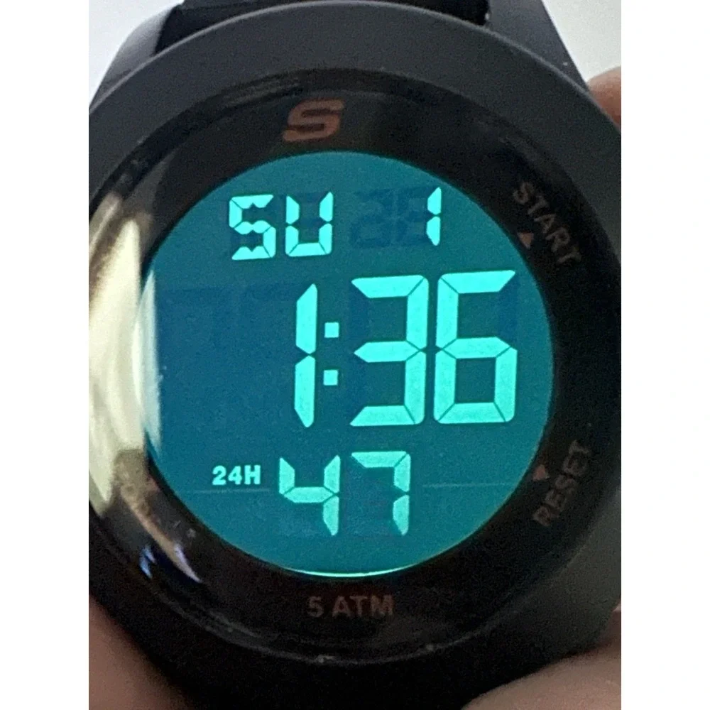 Skechers SR5144 Rosencrans New Battery Digital‎ Mens Watch 46MM 8